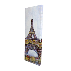 Abstract paint splash eiffel tower