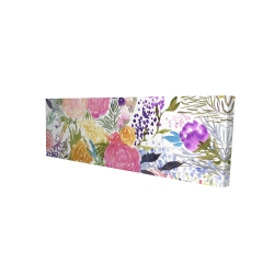 Toile 16 x 48 - 3D - Ensemble de fleurs