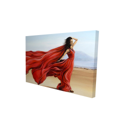 Robe rouge dans le désert
