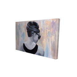 Canvas 24 x 36 - 3D - Actress audrey hepburn