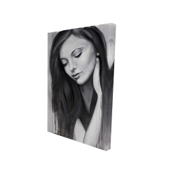 Canvas 24 x 36 - 3D - Realistic woman portrait
