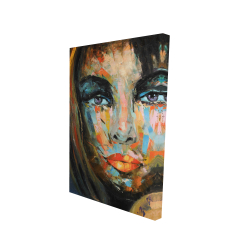 Canvas 24 x 36 - 3D - Colorful woman portrait