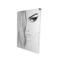 Canvas 24 x 36 - 3D - Black & white portrait