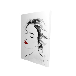 Portrait de dame sereine en noir