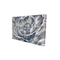 Canvas 24 x 36 - 3D - Gray and blue flower