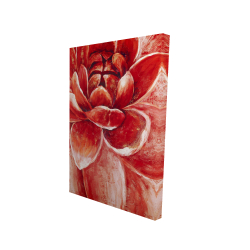 Canvas 24 x 36 - 3D - Red chrysanthemum