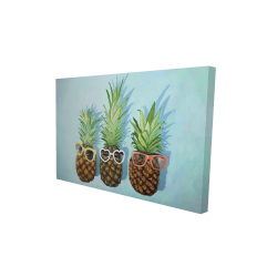 Canvas 24 x 36 - 3D - Summer pineapples