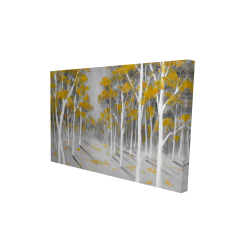 Forêt de bouleaux jaunes