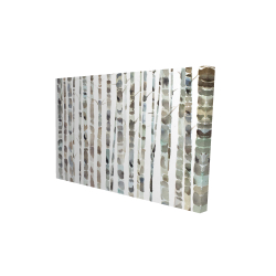 Watercolor birch tree forest