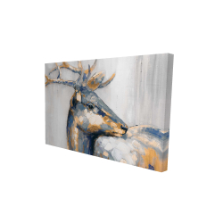 Canvas 24 x 36 - 3D - Golden deer