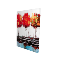 Canvas 24 x 36 - 3D - Abstract industrial style trees