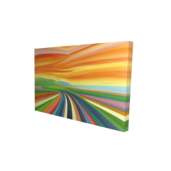 Canvas 24 x 36 - 3D - Colorful road