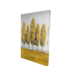 Canvas 24 x 36 - 3D - Abstract yellow trees