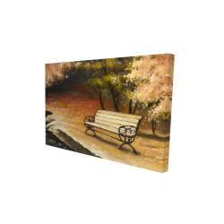 Banc de parc en automne
