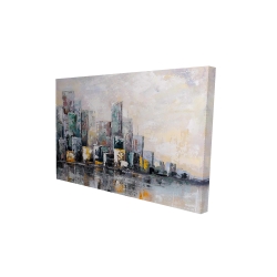 Canvas 24 x 36 - 3D - Abstract cityscape in the morning