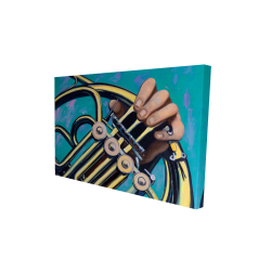 Canvas 24 x 36 - 3D - Musician with french horn