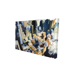 Canvas 24 x 36 - 3D - Manhattan view of the empire state building