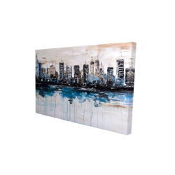 Abstract city with reflection on water