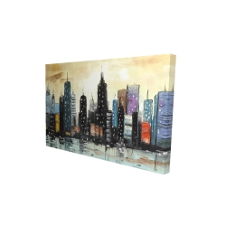 Skyline on abstract cityscape