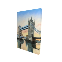 Canvas 24 x 36 - 3D - Sunset on the london bridge