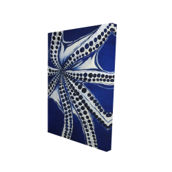 Canvas 24 x 36 - 3D - Swimming octopus