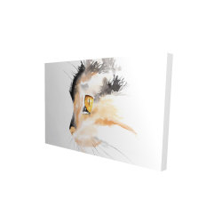 Profil d'un chat à l'aquarelle