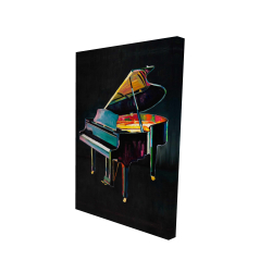 Canvas 24 x 36 - 3D - Colorful realistic piano