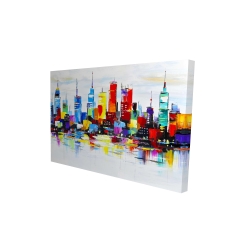 Canvas 24 x 36 - 3D - Abstract and colorful city