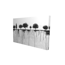 Canvas 24 x 36 - 3D - Ink bleeding trees