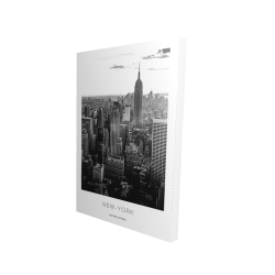 Ville de new york au couché du soleil