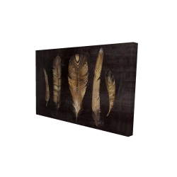 Canvas 24 x 36 - 3D - Brown feather set
