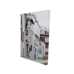 Canvas 24 x 36 - 3D - Street in montmartre in paris
