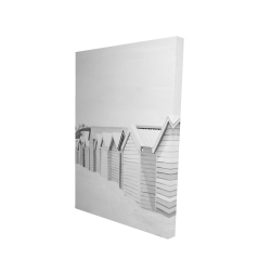 Canvas 24 x 36 - 3D - Beach cabins