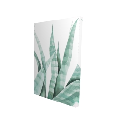Canvas 24 x 36 - 3D - Watercolor striped desert plant