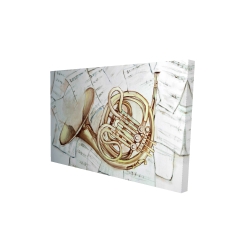 Horn on music sheet