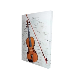 Violin on music sheet