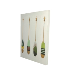 Canvas 24 x 36 - 3D - Colorful nautical oars