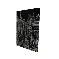 Tours d'une ville illustrative
