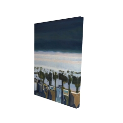 Canvas 24 x 36 - 3D - Bird's eye view of beach