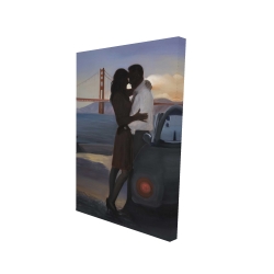 A loving couple in san francisco