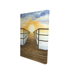 Couché de soleil dans la mer