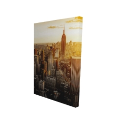 Canvas 24 x 36 - 3D - New york city at sunset
