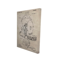 Plan casque de football beige