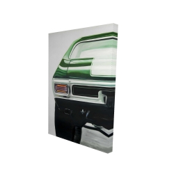 Classic dark green car