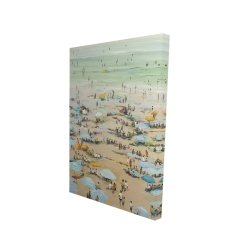 Canvas 24 x 36 - 3D - People at the beach