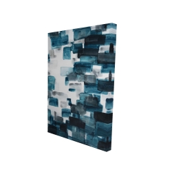 Canvas 24 x 36 - 3D - Turquoise and gray shapes