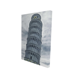 Canvas 24 x 36 - 3D - Tower of pisa in italy