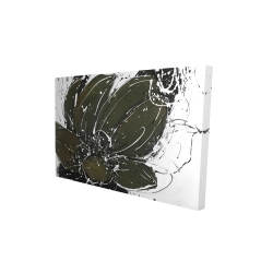 Canvas 24 x 36 - 3D - Abstract flower with paint splash