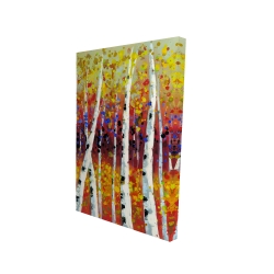 Colored birches