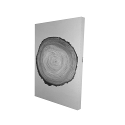 Grayscale round wood log